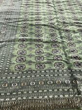 Large Green Princess Bokhara Elephant Footprint Wool, Silk Area Rug for sale  Shipping to South Africa