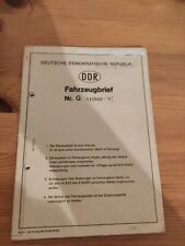 Kfz brief ddr gebraucht kaufen  Tangerhütte