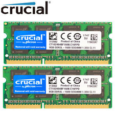 Usado, Notebook Crucial DDR3L 16GB 8GB 1600Mhz 2Rx8 PC3L-12800 1.35V SODIMM Memória 204pin comprar usado  Enviando para Brazil