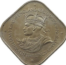 Moneda de 10 chelines 1966 de Guernsey Bolso sucio cuadrado William Conquest, usado segunda mano  Embacar hacia Argentina