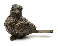 Brass Sparrow Vintage Garden Song Bird Tit Antique Statue Old Cute Small Robin for sale  SALFORD