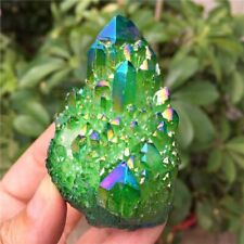 50 g Aura Natural Verde Titanio Piedra Cuarzo Cristal Racimo Especímenes Curación segunda mano  Embacar hacia Argentina