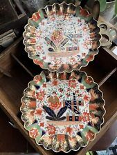 Used, 2 X Antique Copeland Spode Imari Pattern D7911 Fluted Scalloped Plate c.1880 VGC for sale  Shipping to South Africa