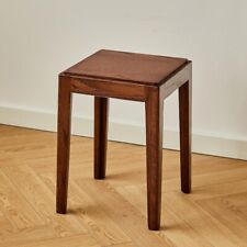 Solid Oak Dining Chair Stool 17.7 Inch Backless Walnut, No Assembly Required for sale  Shipping to South Africa