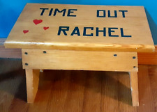 Banco de cadeira "Rachel" personalizado "TIME OUT" feito à mão carvalho madeira assento menina comprar usado  Enviando para Brazil