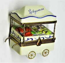 Caja de Limoges Francia ~ ~ soporte vegetal al Aire Libre Carro & Toldo ~ legumbres ~ peint principal, usado segunda mano  Embacar hacia Spain