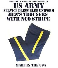 CALÇA CALÇA UNIFORME MILITAR AZUL VESTIDO SERVIÇO MILITAR MASCULINO ASU NCO US Muitos comprar usado  Enviando para Brazil