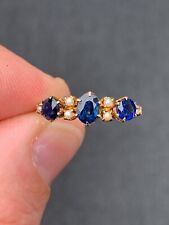 18ct gold sapphire seed peal ring Victorian for sale  Shipping to South Africa
