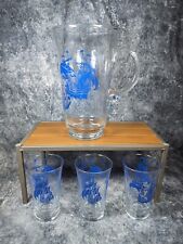Vintage glass blue for sale  BURNTWOOD