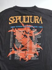 Camiseta Vintage 1991 Sepultura L Anos 90 Death Metal Tour Entombed Bolt Thrower RARA comprar usado  Enviando para Brazil