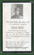 Gebraucht, Sterbebild Soldat 11. Inf.-Reg. Frankreich Azannes II 1916 WK1 gebraucht kaufen  Miesbach