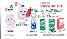 Cartão postal antigo rádio amador CB QSL Passion Pit Little Cleaners Kansas comprar usado  Enviando para Brazil