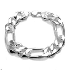 925 Sterling Silver Figaro Link Chain Bracelet (All Widths and Lengths) for sale  Shipping to South Africa