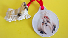 Conjunto de (2) Colecionáveis para Cachorro Shih Tzu - Ímã e Ornamento Pendurado, usado comprar usado  Enviando para Brazil