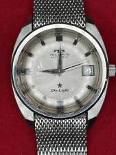 Technos Sky Light Tsm412Nb relógio masculino automático prata data redonda 35mm vintage, usado comprar usado  Enviando para Brazil