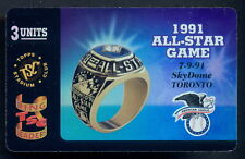 1991 Juego de Estrellas Toronto Topps Stadium Club anillo astilla sin arañazos tarjeta telefónica segunda mano  Embacar hacia Argentina