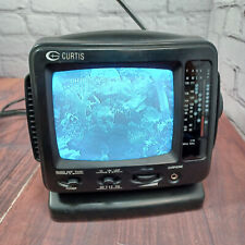 Curtis 4.5" CRT B/W Television TV with RCA Input Retro Gaming AM/FM UHF ~TESTED for sale  Shipping to South Africa