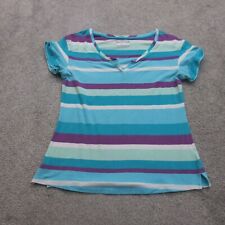 Usado, Camiseta Columbia Feminina Top Split Decote V Omni Wick Evaporação Avançada Azul Tamanho M comprar usado  Enviando para Brazil