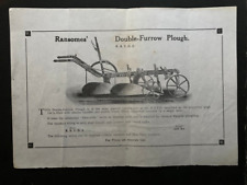 Ransomes double furrow for sale  Shipping to Ireland