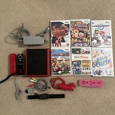Nintendo Wii Mini 8GB Black/Red Game Console Bundle With Games Tested And Works. for sale  Shipping to South Africa