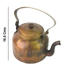 Old Brass Kitchenware Tea Pot Vintage Theme Table Decor Brass Tea Kettle G66-946 for sale  Shipping to South Africa