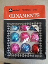 Vintage Christmas Tree Glass Decoration Baubles Woolworths Winfield Boxed Poland for sale  Shipping to South Africa