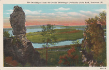 Savanna Ill. The Mississippi from the Bluffs Mississippi Palisades State Park for sale  Shipping to South Africa