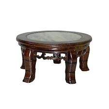 Suporte de mesa redondo 6,75" madeira marrom oriental mármore riser ws2851C comprar usado  Enviando para Brazil