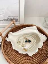 Usado, Caixa de joias concha cerâmica criativa mesa joias chave armazenamento entrada concha comprar usado  Enviando para Brazil