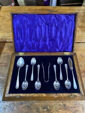 Lovely Oak Cased Afternoon Tea Set Silver Plate Turner Sheffield for sale  Shipping to South Africa