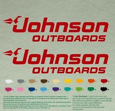 Johnson compatible Boat Replacement Outboard Decal Vinyl Stickers Motor Set of 2, used for sale  Shipping to South Africa