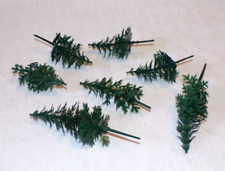 Lot 7 Miniature Dollhouse Train Diorama Cake Topper Landscape Pine Cedar Trees for sale  Shipping to South Africa