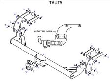 Flange Fixa towtrust Barra De Reboque Para Auto-Trail Tributo Trailer 2015-Em Diante, usado comprar usado  Enviando para Brazil