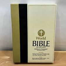 Biblia Mundial KJV Biblia de Referencia Más Delgada del Mundo Cuero Marrón Bordes Dorados segunda mano  Embacar hacia Argentina