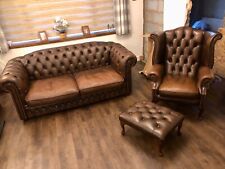 Seater leather chesterfield for sale  CHORLEY
