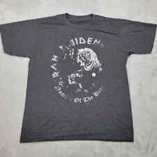 Camisa masculina Iron Maiden cinza média tripulação banda de rock turnê número fera adulto comprar usado  Enviando para Brazil