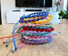 Pulseira ajustável macramé feita à mão surf amizade BFF unissex 40 cores   comprar usado  Enviando para Brazil