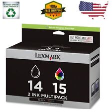 Nuevos cartuchos de tinta genuinos Lexmark 14 15 2PK serie X X2630 X2650 serie Z Z2320 segunda mano  Embacar hacia Mexico