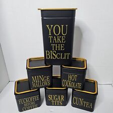 Rude canisters set for sale  TORQUAY
