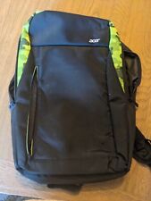 Acer Laptop Backpack Bag Interior Exterior Pockets Black & Green Camo for sale  Shipping to South Africa