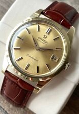 vintage omega seamaster 18k gold watch for sale  LONDON