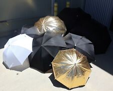 Lote de 8 paraguas de doble capa para estudio fotográfico | plateados, dorados, negros, blancos segunda mano  Embacar hacia Argentina