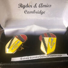 Ryder & Amie’s Enamel Chain Cufflinks (SIDNEY SUSSEX), used for sale  Shipping to South Africa