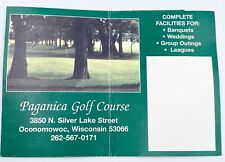 Golf Score Card Vintage Paganica Course Oconomowoc WI Mobil Amoco Pepsi Tinus  for sale  Shipping to South Africa