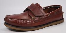 Marks & Spencer Men's Brown Leather Boat Shoes / Moccasins Size 10 in VGC for sale  Shipping to South Africa