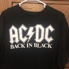 Camiseta AC/DC Back In Black para hombre adulto talla 2XL con banda de algodón segunda mano  Embacar hacia Argentina