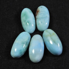 5Pcs Natural Larimar Pectolite Oval Cabochon Loose Gemstone Lot 8X16MM 32Cts V47 for sale  Shipping to South Africa