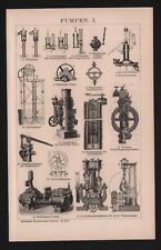 Lithografie 1895 pumpen gebraucht kaufen  Leipzig