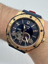 Relógio automático masculino Bulova estrela marinha mostrador azul - 98A227, usado comprar usado  Enviando para Brazil
