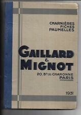 1931. catalogue. gaillard. d'occasion  Expédié en Belgium